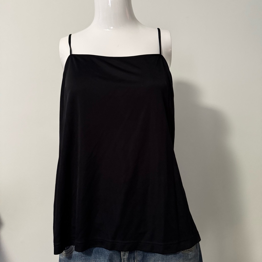 AKRIS PUNTO Black Sleeveless Square Neck Top size 10